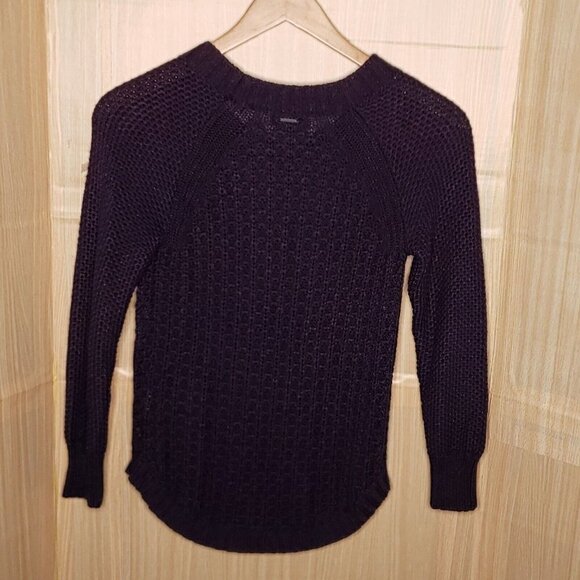 Calvin Klein Womens Purple Cable Knit Crew Sweater Medium - Picture 2 of 9